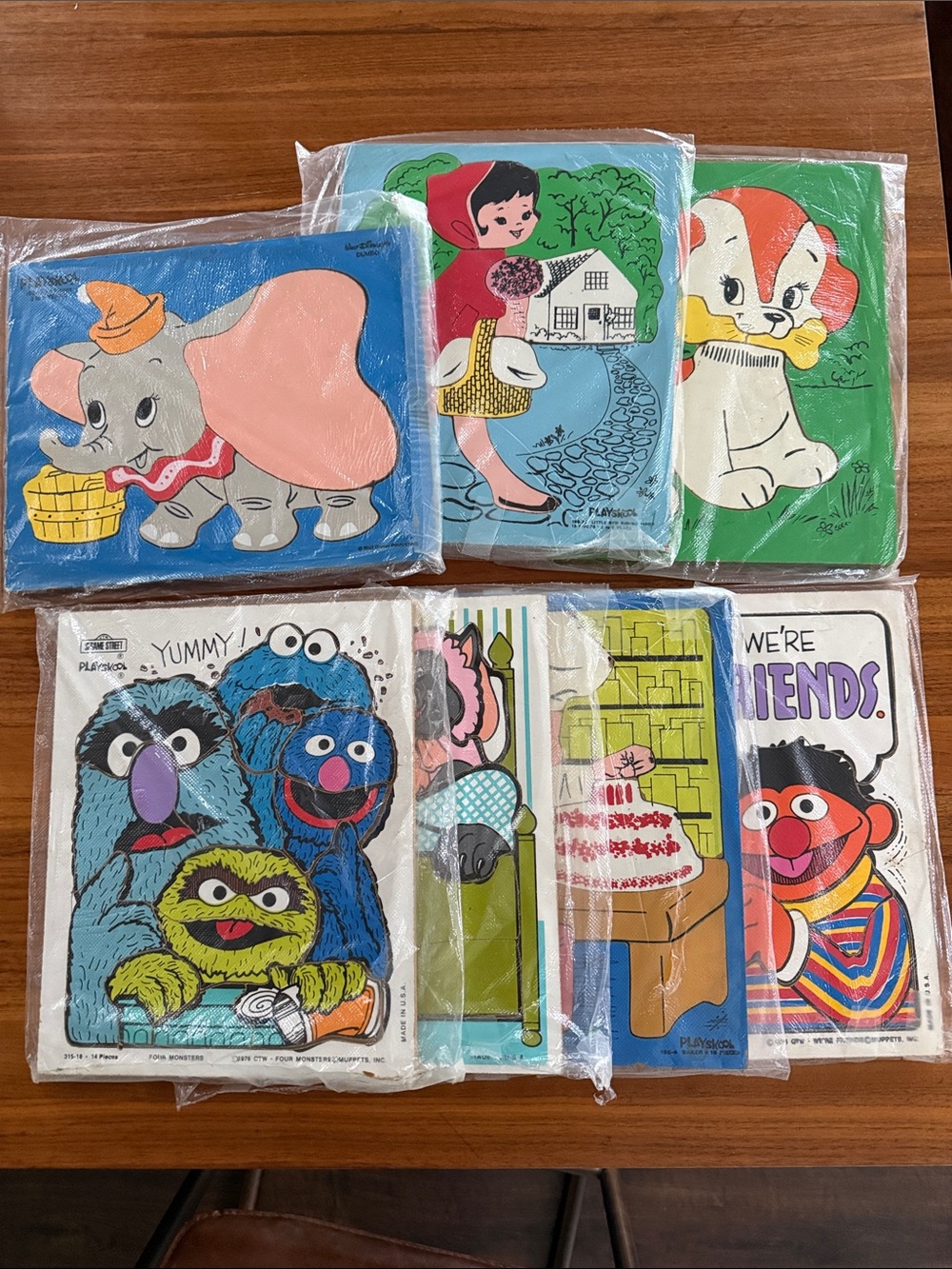 Lot of 7 vintage playskool puzzles